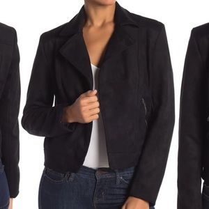 Suede moto jacket